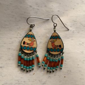 Artisan made Glass Bead Pierced Earrings